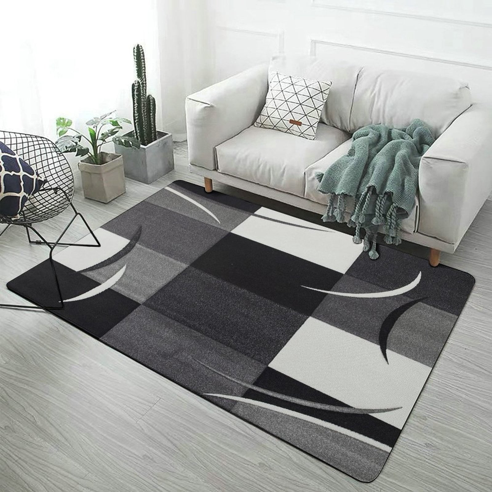 Modern Geometric Carpet Soft Comfy Rug for Home Living Room Bedroom Doormat Decor Area Rug Non-slip Mat 40"x60"