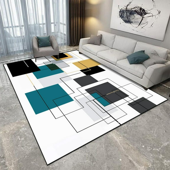 Modern Geometric Carpets for Living Room Décor Light Luxury Home Carpet Large Area Rugs for Bedroom Nonslip Lounge Floor Mat 러그