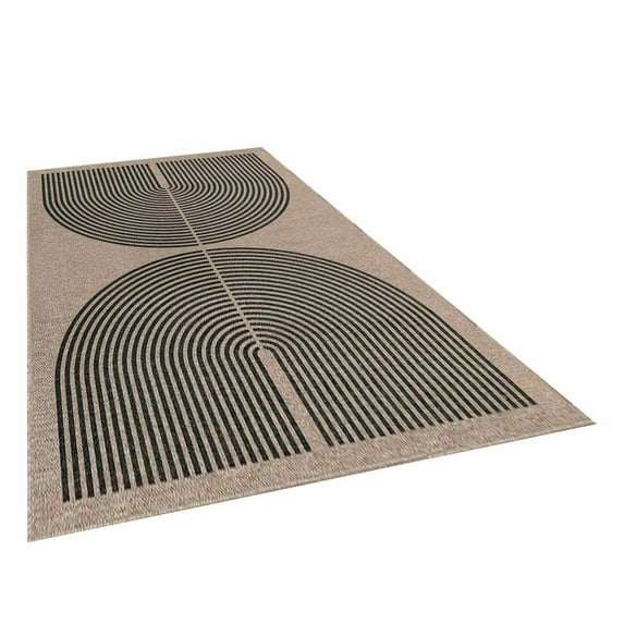 Modern Geometric Front Door Mat Indoor Outdoor 31.49x47.24 Inch Non Entryway Rug Washable Polyester Carpet for Living Room Patio Farmhouse Mud Dirt Trapper