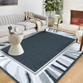thumbnail image 1 of Modern Geometric Large Low Pile Area Rugs 9x12ft for Living Room Bedroom Home Office, Washable, Anti-Slip, Non Shedding, Dark Gray, 1 of 7