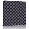 Modern Geometric Navy Blue Canvas Print Wall Art Painting, Modern Wall