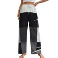 thumbnail image 1 of Modern Geometric Pajama Pants Comfortable Elastic Waist Pajamas Fashion Sleepwear Bottoms Plus Size Homewear, 1 of 6