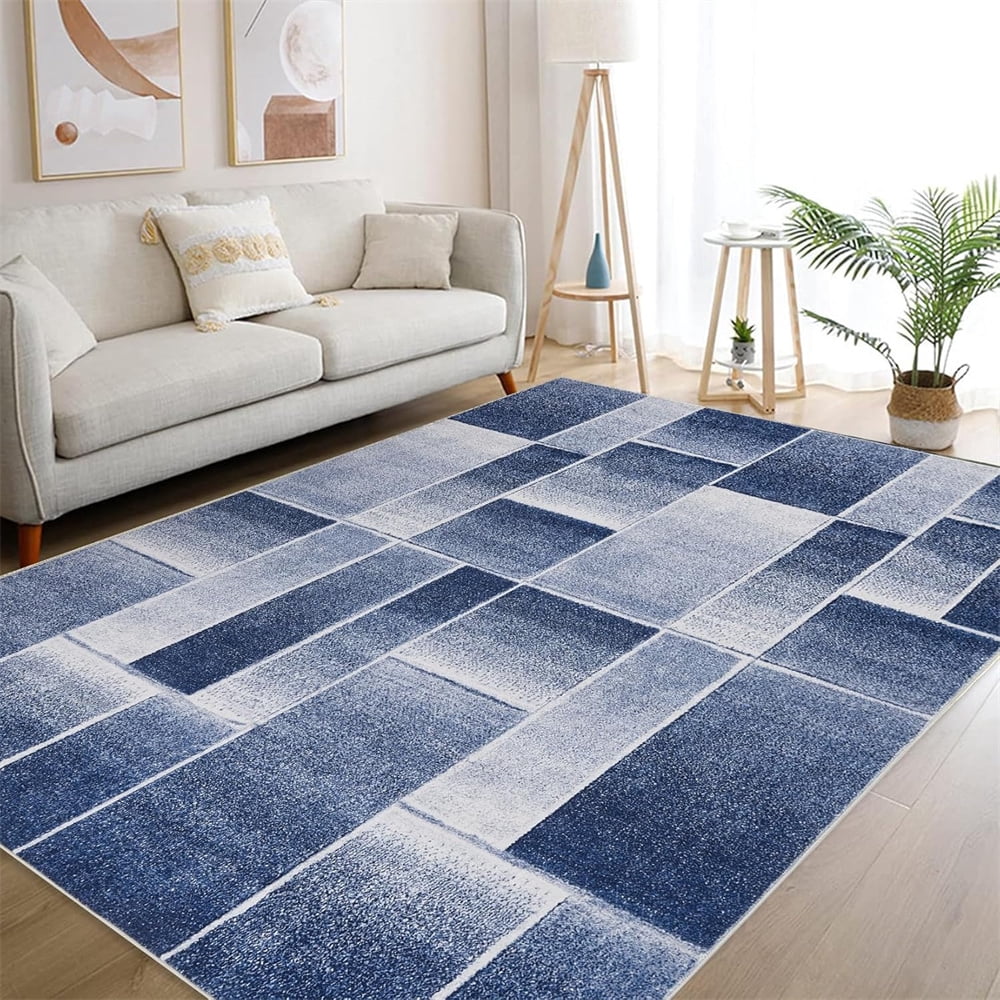 Modern Geometric Patchwork Area Rug, 2×6/5x7/ 8×10/9×12/ 10×13ft Large Rugs for Living Room, Collection Indoor Rugs for Bedroom, Throw Carpet Floor Decor for Entryway Dining Room Office Nursery