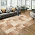 thumbnail image 1 of Modern Geometric Patchwork Area Rug 9x12 Large Rugs for Living Room, Soft Throw Carpet Floor Decor for Entryway Dining Room Office Nursery Khaki, 1 of 7