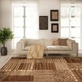 thumbnail image 1 of Modern Geometric Patchwork Power-Loomed Indoor Area Rug, 4' x 6', Taupe by Blue Nile Mills, 1 of 6