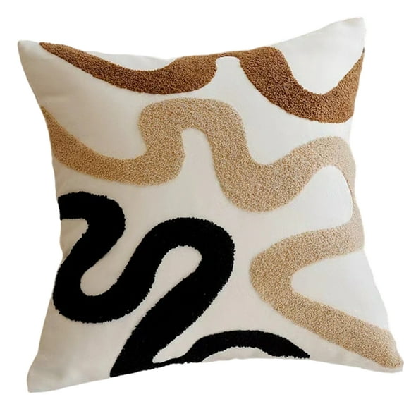 Modern Geometric Patterned Tufted Square Cushion Case Sofa Bedroom Home Decors