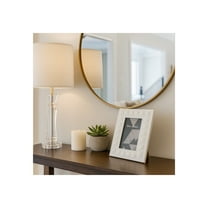 Modern Geometric Picture Frames - Decorative Photo Frame with Textured Block Design for Wall Decor Accent, Entryway Display, Living Room Style, or Office Desks, Fully Assembled