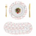 thumbnail image 1 of Modern Geometric Pink Round 13 Inch Placemats Set of 6, Abstract Minimalist Artwork Lines HeatResistant Non Slip Place Mats for Dining Table, Wipeable Braided Kitchen Table Mats for Housewarming, 1 of 9