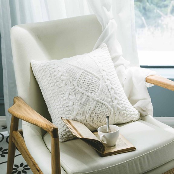 Modern Geometric Print Pillow Cover, Soft Polyester Sofa Cushion Case – Reinforced Stitching, Fade-Resistant Design with Invisible Zipper for Bedroom or Living Room Decor