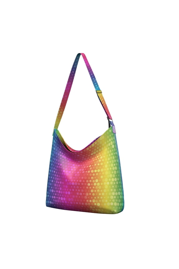 Modern Geometric Print Shoulder Bag - Lightweight Casual Sling Purse with Large Capacity & Multi-Pocket Design