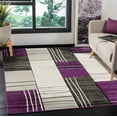 thumbnail image 1 of Modern Geometric Rectangles Hand-Carved Soft Living Room Area Rug, 1 of 1