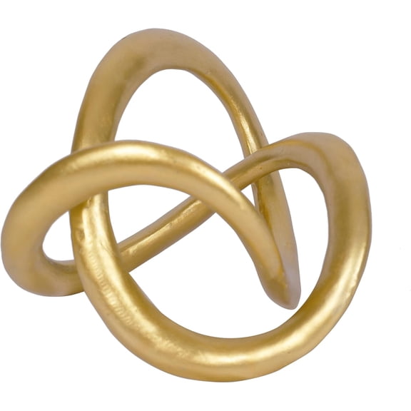 Modern Geometric Round Sculpture Gold Knot Statue Decor Tabletop Sculpture and Figurines Round Decorative Ornaments Knick Knacks Home Decor for Shelves Coffee Table Bookshelf Decoration Gifts