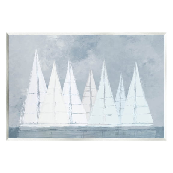 Modern Geometric Sailboats Floating Transportation Painting Unframed Art Print Wall Art