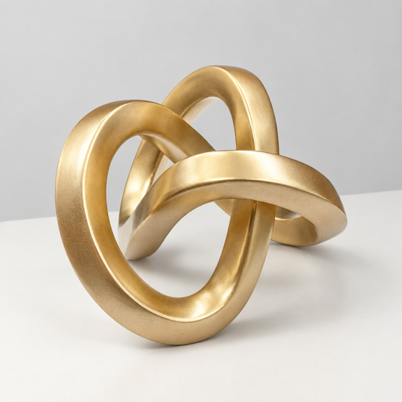 Modern Geometric Sculpture Knot Home Accent Decor For Living Room