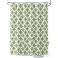 thumbnail image 1 of Modern Geometric Shower Curtain, Abstract Geometric Retro Green Geometric Texture Waterproof Shower Curtain Set with 12 Hooks Lightweight Washable Fabric Shower Curtains for Bathroom 36x72 Inches, 1 of 6