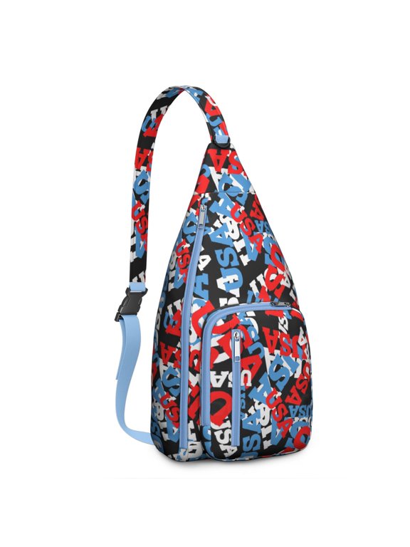 Modern Geometric Sling Backpack - Artistic Abstract Design Shoulder Bag, Durable Travel Pack for Urban Explorers