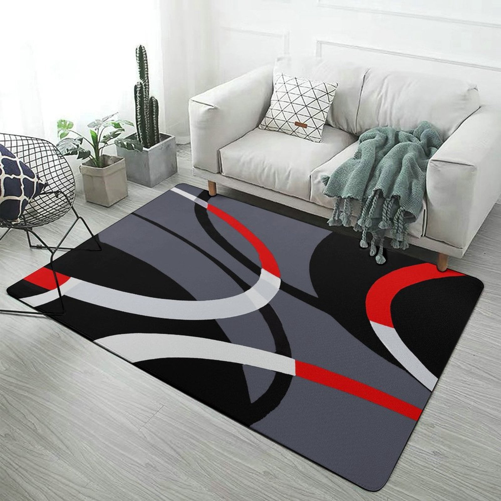 Modern Geometric Soft Comfy Area Rugs Carpet Suitable for Living Room Kitchen Bedroom Laundry Room Home Decorations 23.6"x35"