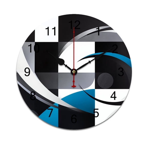 Modern Geometric Time Decorative Wall Clocks Round Large Wall Watch Bedroom Home Decor 10in