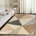 thumbnail image 1 of Modern Geometric Triangles Hand-Carved Soft Living Room Area Rug, 1 of 1