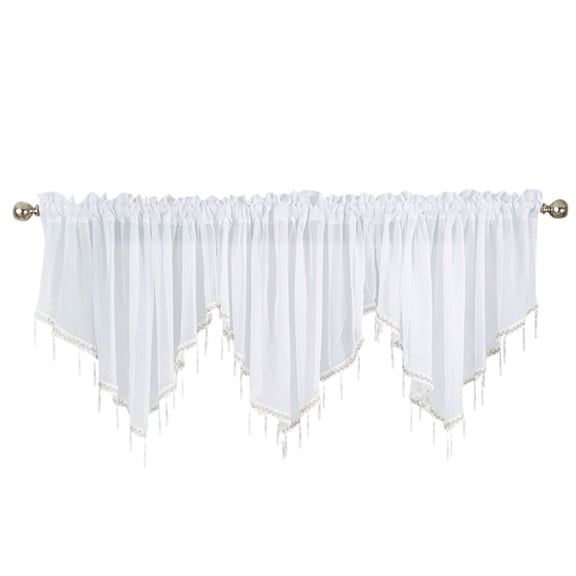 Modern Geometric Triangular Curtain, Soft Polyester Fabric with Exquisite Beading, Breathable & Luxurious Home Decor Screen Curtain