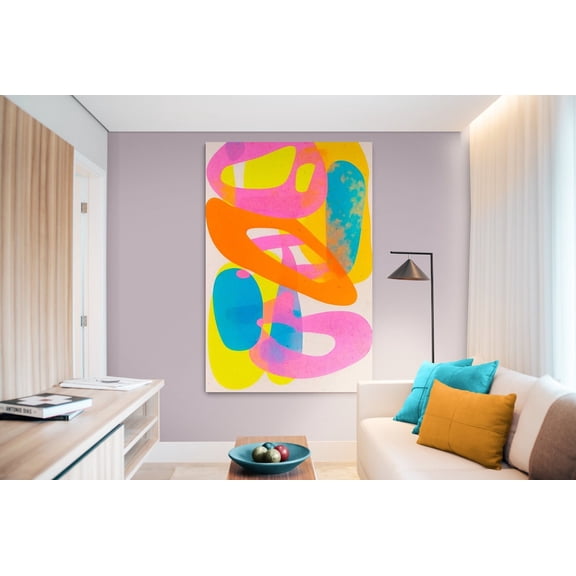 Modern Geometric Wall Art Colorful Home Decor Unframed Paper Print
