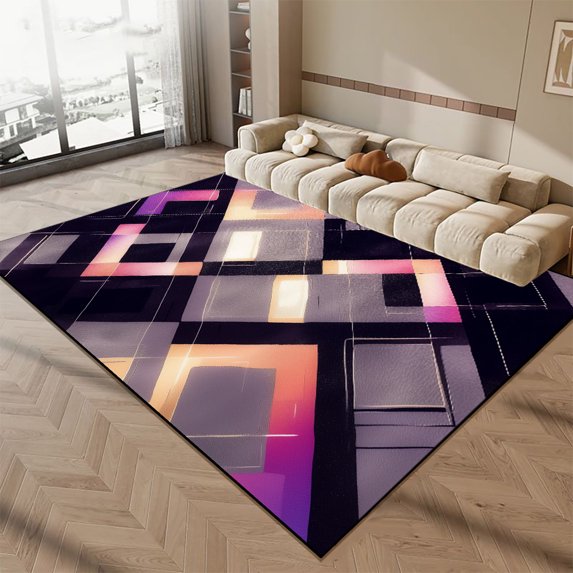 Modern Geometry Carpets Living Room Abstract Soft Fluffy Bedroom Sofa Table Area Rug Parlor Study ration Non-slip Floor Mat