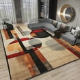 thumbnail image 1 of Modern Geometry Living Room Carpets Red Black Abstract Bedroom Bedside Decor Rug Sofa Table Beside Mats Large Area Rugs ковер 러그, 1 of 5