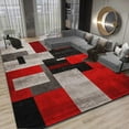 thumbnail image 1 of Modern Geometry Living Room Carpets Red Black Abstract Bedroom Bedside Decor Rug Sofa Table Beside Mats Large Area Rugs ковер 러그, 1 of 5
