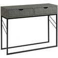 thumbnail image 1 of Modern Glam 2-Drawer Faux Shagreen Entry Table in Gray, 1 of 7