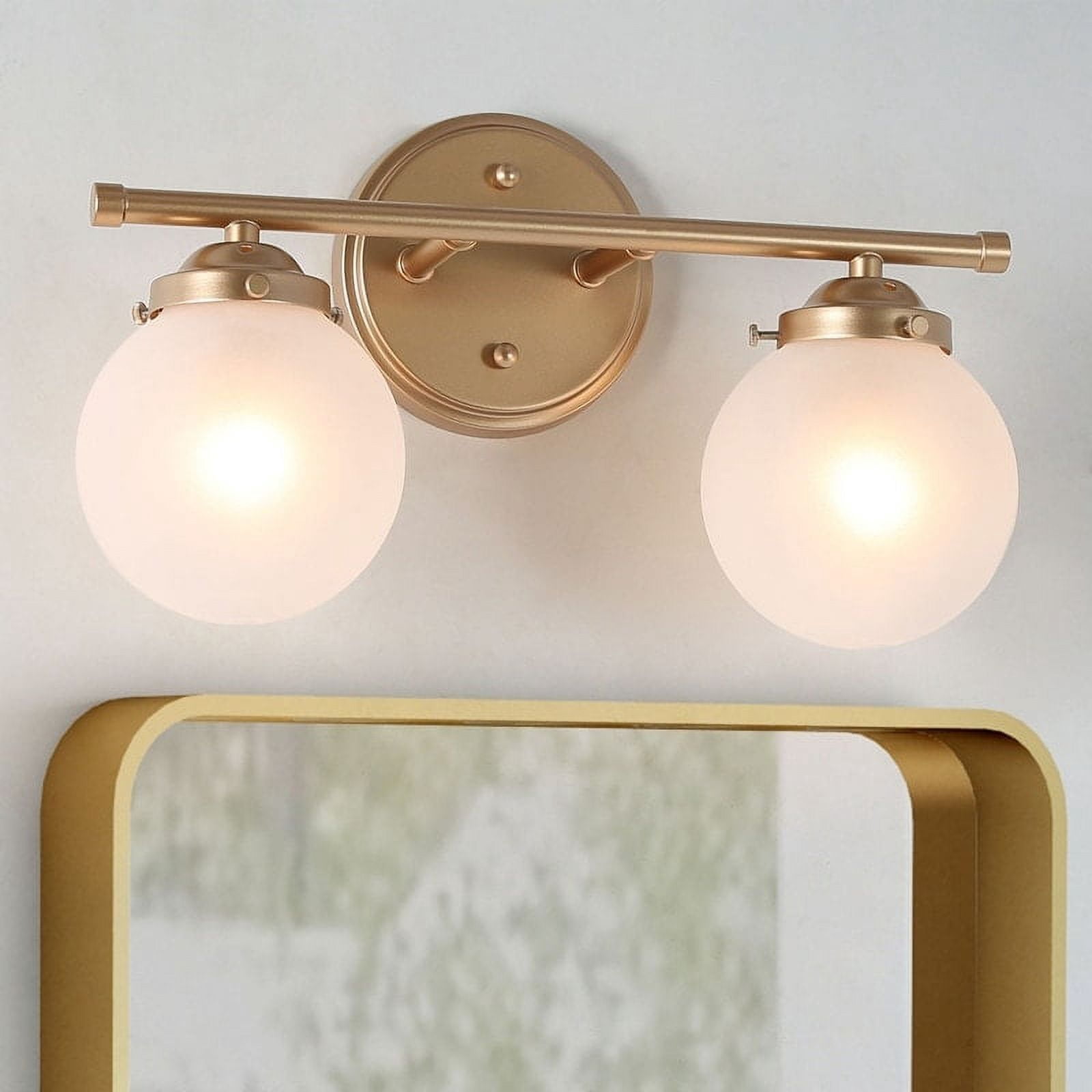 Modern Glam 2-light Bathroom Vanity Light Powder Room Wall Sconce Light ...