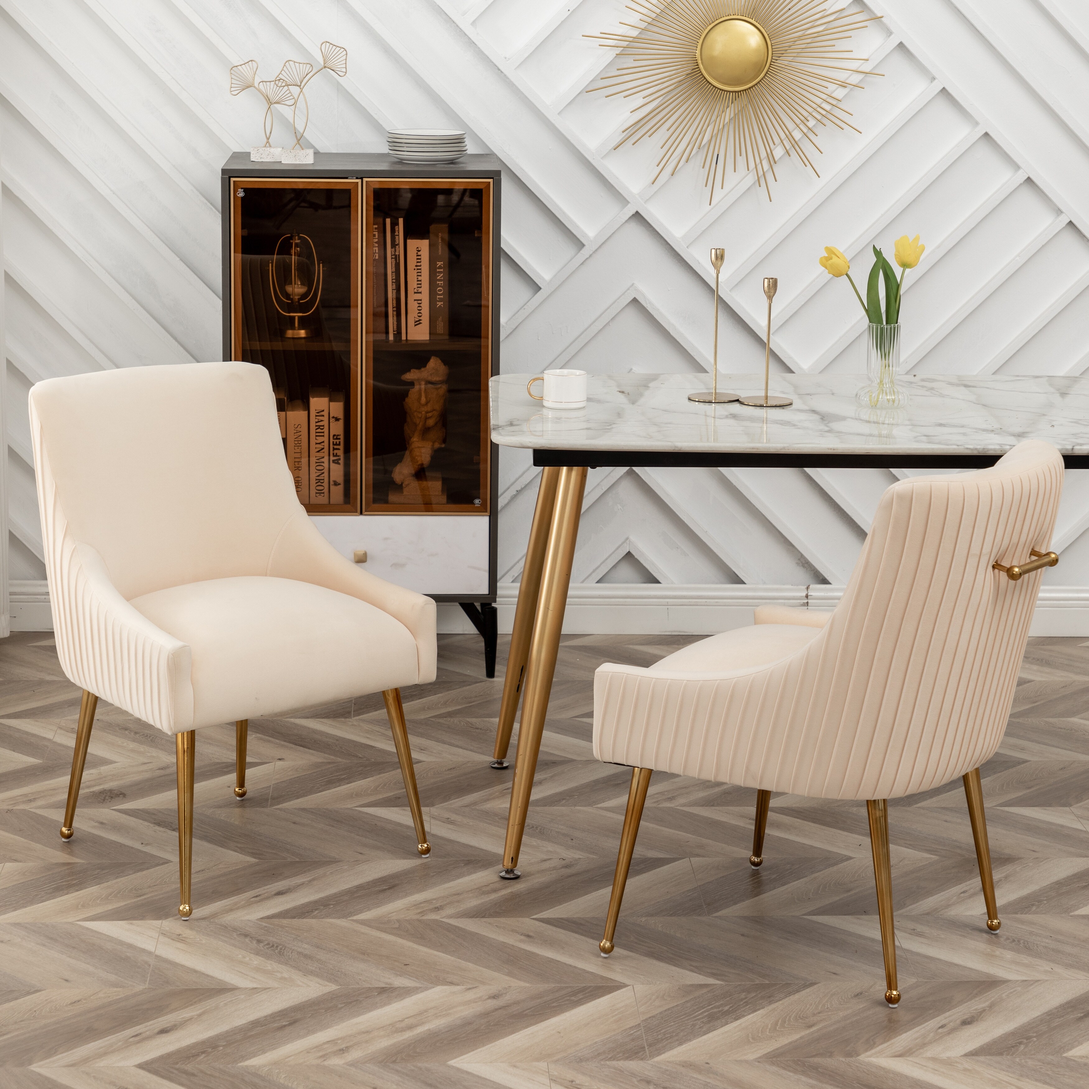 Modern glam shop dining chairs