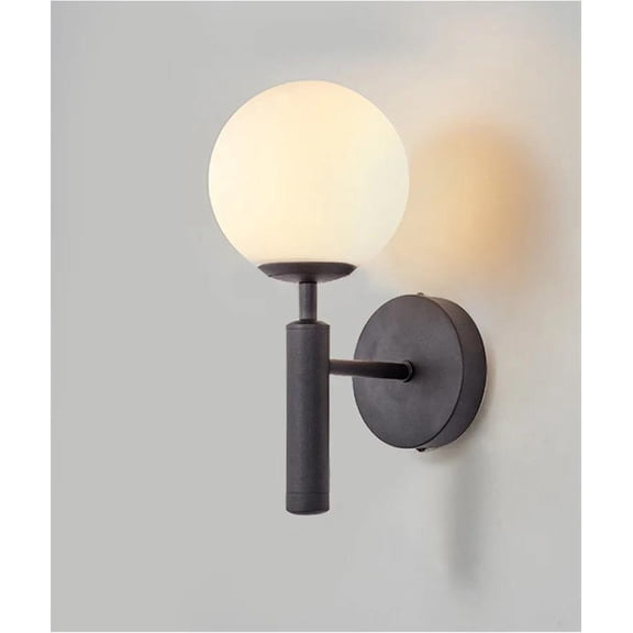 Modern Glass Ball Mirror Wall Lights Home Living Room Bedroom Bedside Decor Study Read Lights Fixtures Black Stairs Lighting