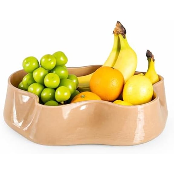 Modern Glass Decorative Bowl for Kitchen & Home Decor  Handmade Unique Design Key Bowl for Entryway Table, Living Room, Premium Candy Bowl, Fruit Bowl for Kitchen Counter