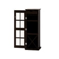 thumbnail image 1 of Modern Glass Door Wine Cabinet with Three-Layer Design, with Drawer and X-Shaped Wine Rack, for Living Room, Kitchen, Dining Room, Bar, 1 of 7