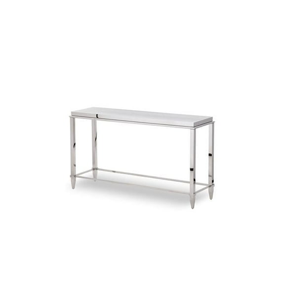 Modern Glass & Stainless Steel Console Table