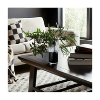 Modern Glass Vase for Flowers - Handcrafted Crackled Ombre Glass - Elegant Decor - Contemporary Accent Piece for Home & Office - 12" Black & White