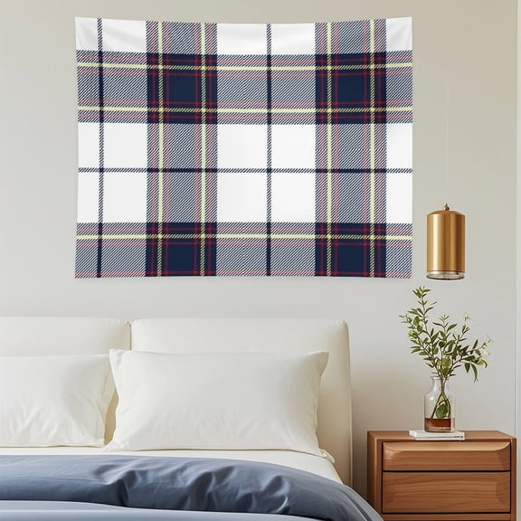 Modern Glitch Color Geometric Abstract Plaid Wall Tapestry 30"x40" Lightweight, Wrinkle-Resistant Hanging Blanket for Bedroom Living Room Decor