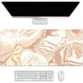 thumbnail image 1 of Modern Glitter Gold Desk Mat, Desk Accessory, Cute Workspace, Trendy Workspace, Trendy, 35.4x15.7in Large Gaming Mouse Pad, Cute Desk Topper, Pretty Desk Pad, 1 of 6