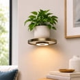 thumbnail image 1 of Modern Gold Circular LED Wall Lamp, Floating Design Wall Mount Light for Living Room Entryway, 1 of 8