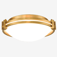 thumbnail image 1 of Modern Gold Flush Mount Ceiling Light 12'' Brass Ceiling Light White Glass Shade, 1 of 11