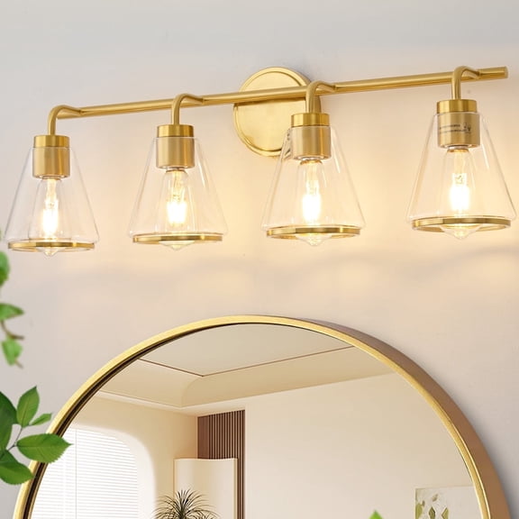 Modern Gold Mirror Front Light - 4 Lights