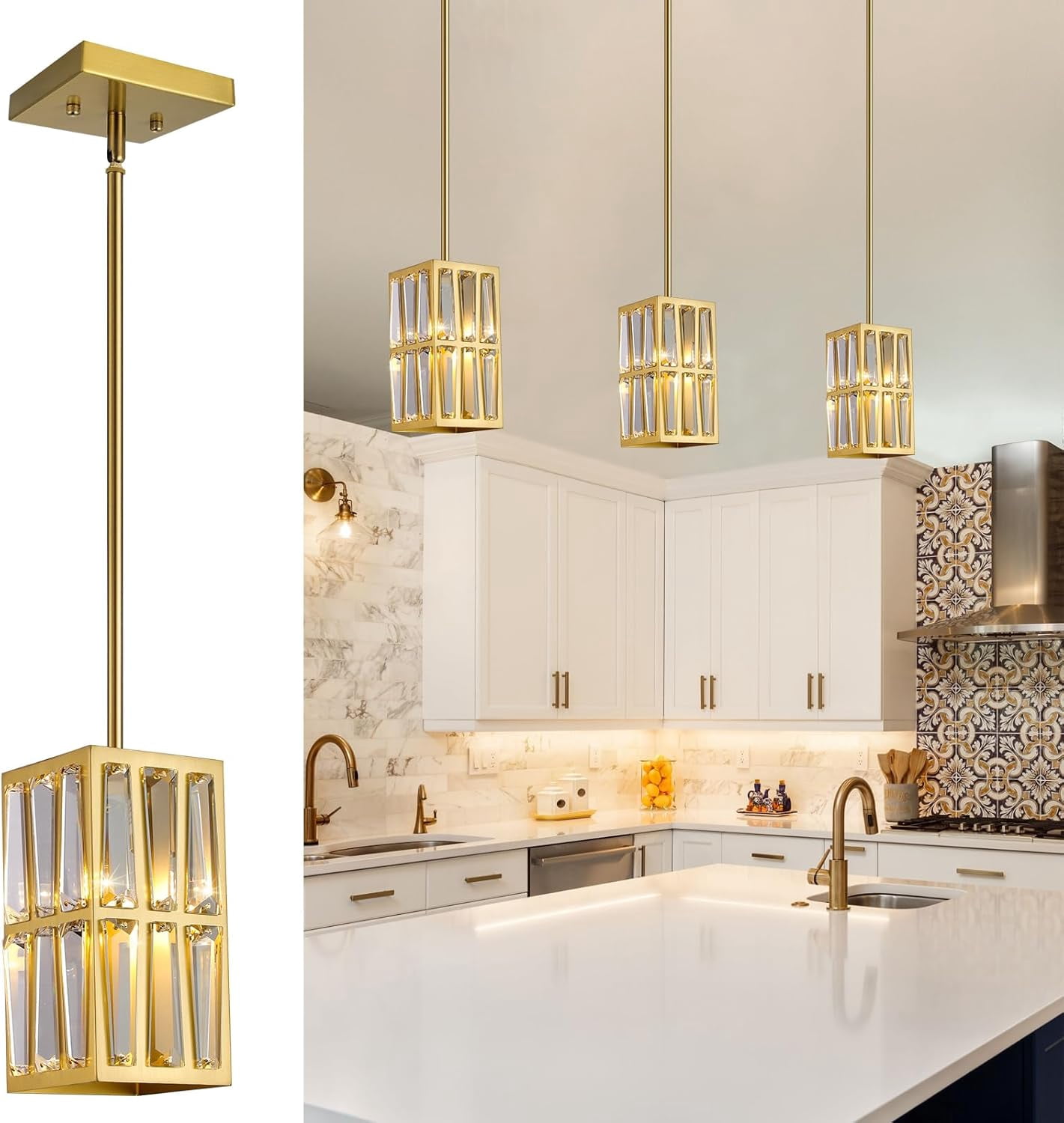 Gold Pendant Light For Kitchen Island