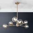 thumbnail image 1 of Modern Gold Sputnik Chandelier Transitional Glass Linear Foyer Pendant Lights for Dining Room, 1 of 5