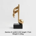 thumbnail image 1 of Modern Golden Musical Note Ornament for Home Decor,Creative Handicraft Musical Note Sculpture Tabletop Decor,Art Figurine Golden Musical Note Art Statuette for Room Cabinet Desk Decoration, 1 of 6