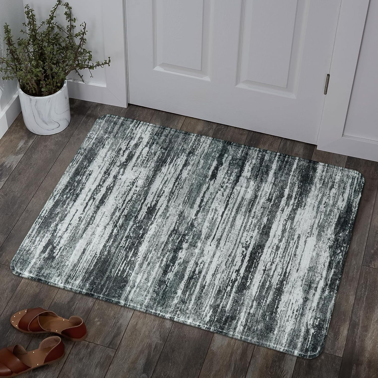 Modern Gradient Hallway Runner Rug 2x6 Washable Runner Rug with Rubber Backing AntiSlip Throw