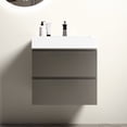 thumbnail image 1 of Modern Gray Bathroom Sink Vanity 24" - Wall Mounted, Double Drawers For Increased Storage, Silent Teal, Fashion No Mounted With Sink, Style Drawers, , Sophisticated, 1 of 6