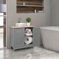 Modern Gray FCH Double Shutter Door Spray Paint MDF Bathroom Sink