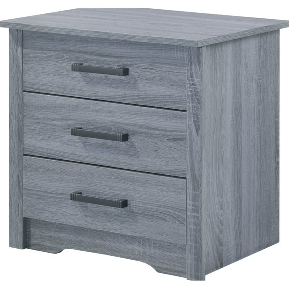 Modern Gray Nightstand - 23" Height X 22" Width 18" Depth, Construction, Enhances Bedroom Decor With Sleek Appeal For H W D, Material Heaped Up