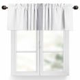 thumbnail image 1 of Modern Gray Striped Valances for Windows, 54 x 18in, Simple White Background Rod Pocket Kitchen Valance Curtain Light Filtering Window Treatments for Living Room Bedroom, 1 Panel, 1 of 7
