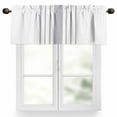 thumbnail image 1 of Modern Gray Striped Valances for Windows, 60 x 18in, Simple White Background Rod Pocket Kitchen Valance Curtain Light Filtering Window Treatments for Living Room Bedroom, 1 Panel, 1 of 7